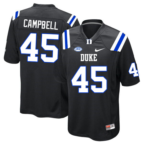 Men #45 Colby Campbell Duke Blue Devils College Football Jerseys Sale-Black